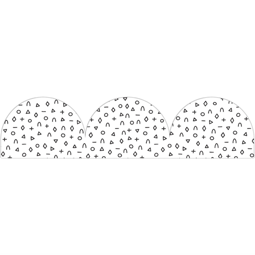 9. B W Patterned Rolled Scalloped Border 1